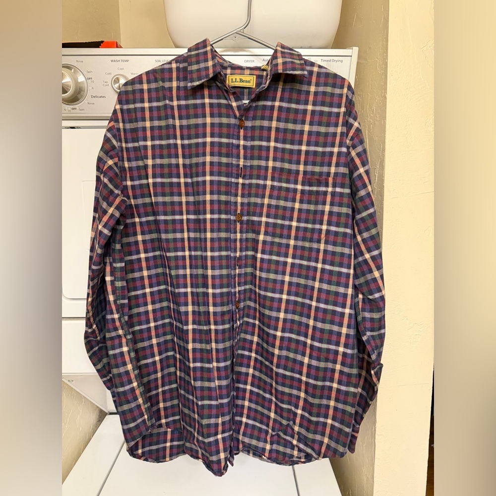 L.L. Bean Men's Multicolor Plaid Dress Shirt